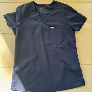 Navy Blue Figs Scrub Top size XS